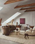 سجادة يدوية من جوت 100% طبيعي لغرفة المعيشة والممر والمدخل والمطبخ والشرفة من سلسلة Baccarat بلون أبيض BAC WHITE