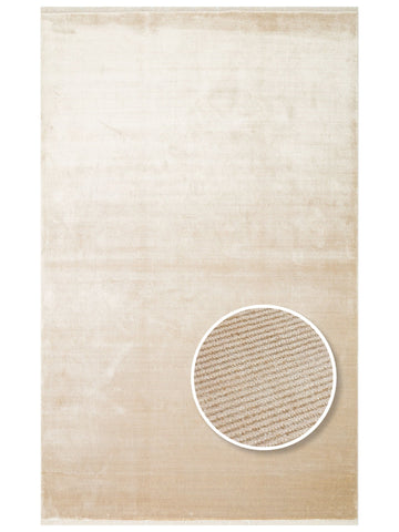 Montenegro Viskon Karışımlı Sade Desenli Sık Dokuma Oturma Odası Salon Koridor Modern Halı 01 BEIGE - Carpetdocia