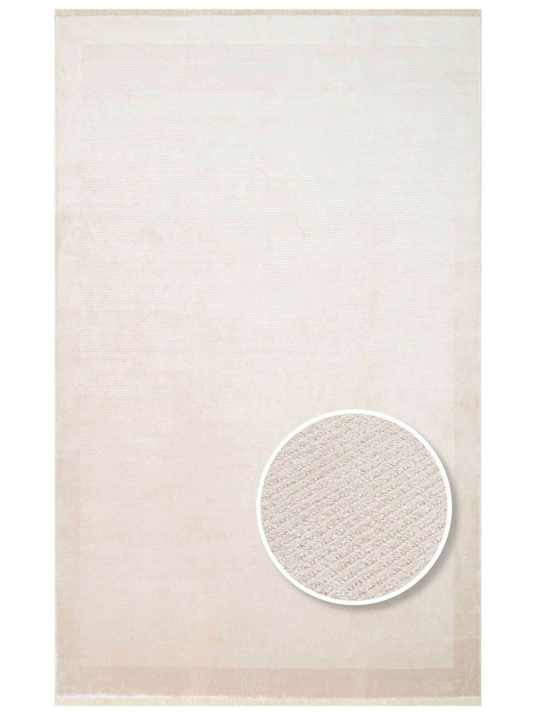 Montenegro Viskon Karışımlı Sade Desenli Sık Dokuma Oturma Odası Salon Koridor Modern Halı 02 BEIGE - Carpetdocia