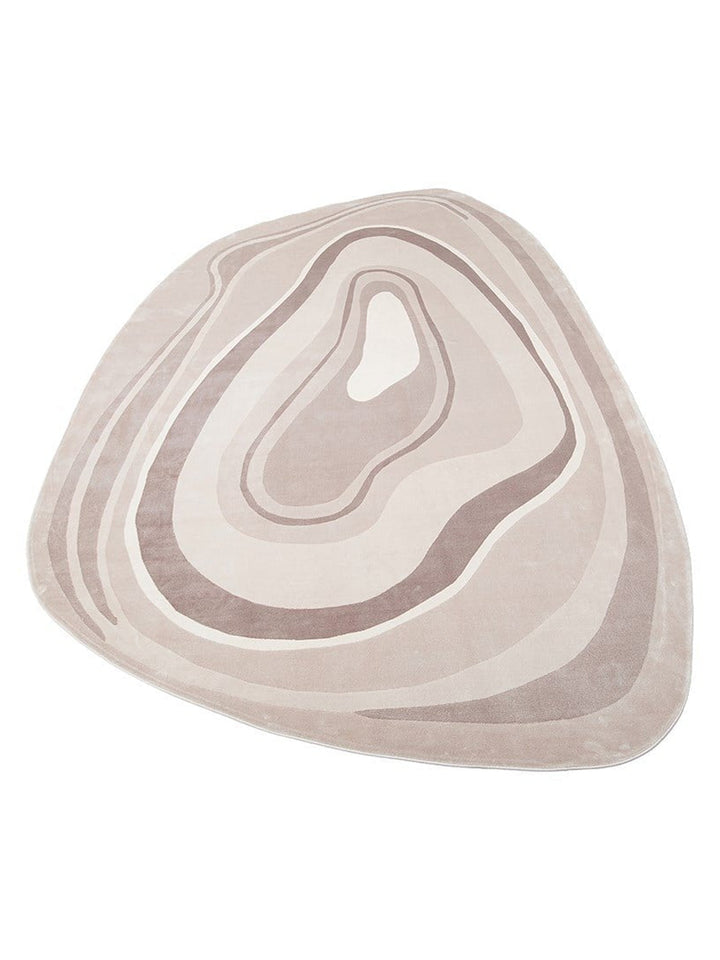 Monza Art Geometric Pattern High Quality Dense Weave Shiny Modern Living Room Rug 05 CREAM GREY