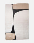 Monza Art High-Quality, Tightly Woven, Shiny Modern Living Room Rug with Geometric Pattern 09 CREAM GOLD BLACK