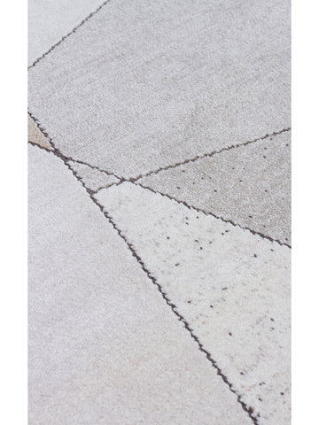 Monza Geometrik Desenli Yüksek Kalite Sık Dokuma Parlak Modern Salon Halısı 07 CREAM GOLD - Carpetdocia
