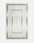 Mumbai Serie Klassisches Muster Hochwertig Dicht Gewebt Glänzender Wohnzimmerteppich 13 CREAM BLUE