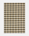 Oasis handgefertigter Kelim aus 100 % Wolle OLIVE CHECK