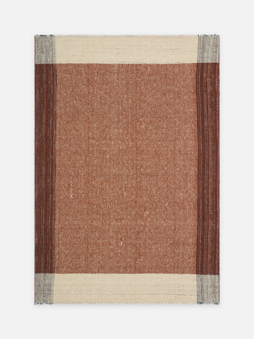 Oasis %100 Yün El Emeği ile Üretilen Kilim RUST kuşbakışı