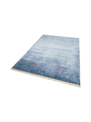 Oushak Carnaval %100 natürlich, leicht zu reinigen, handgefertigter TENCEL™ moderner Uşak-Teppich 06 BLUE