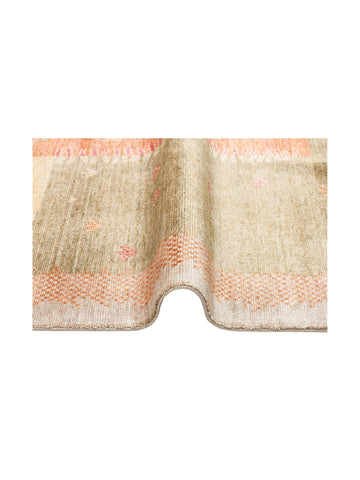 Oushak Carnaval %100 natürlich, leicht zu reinigen, handgefertigter TENCEL™ moderner Uşak-Teppich 07 BEIGE AUTUMN