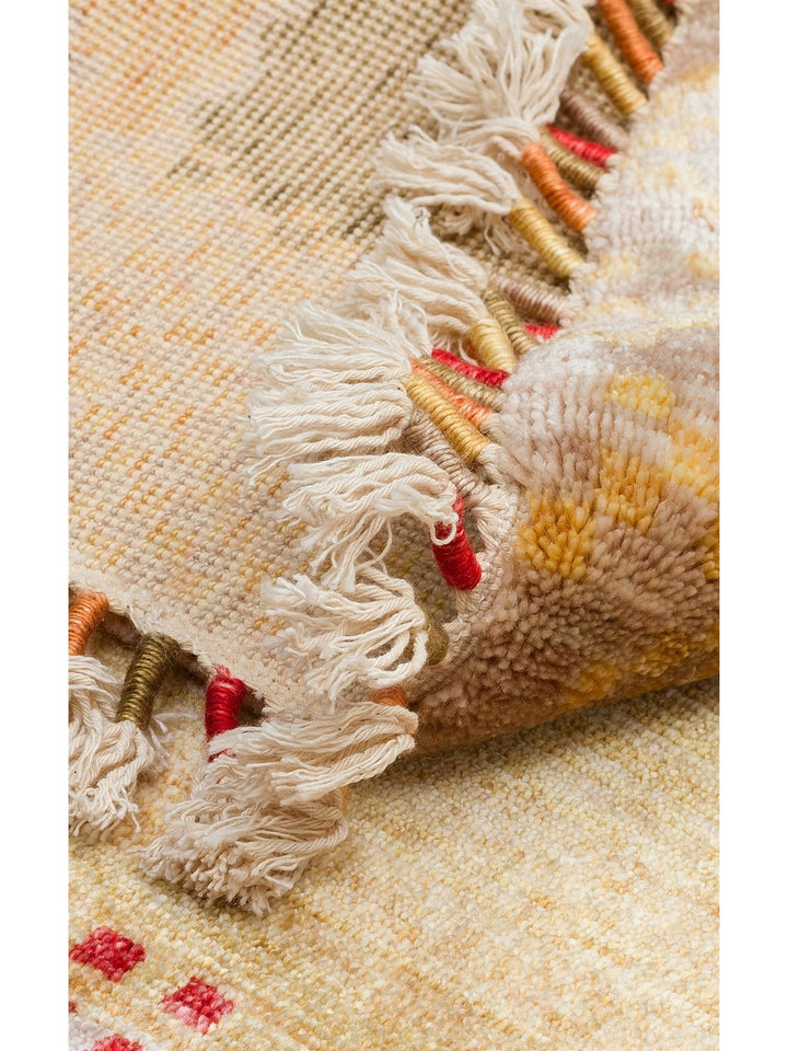 Oushak Carnaval 100% Natural Easy to Clean Handmade TENCEL™ Modern Uşak Carpet 07 BEIGE AUTUMN Q