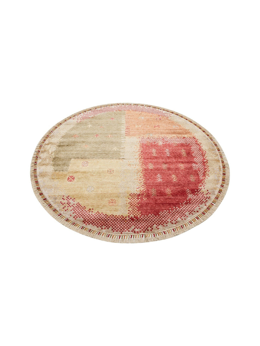 Oushak Carnaval 100% Natural Easy to Clean Handmade TENCEL™ Modern Uşak Carpet 07 BEIGE AUTUMN Q