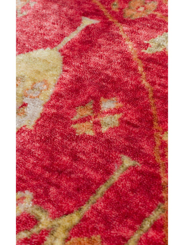 Oushak Carnaval 100% Natural Easy to Clean Handcrafted TENCEL™ Modern Uşak Carpet 08 RED AUTUMN Q