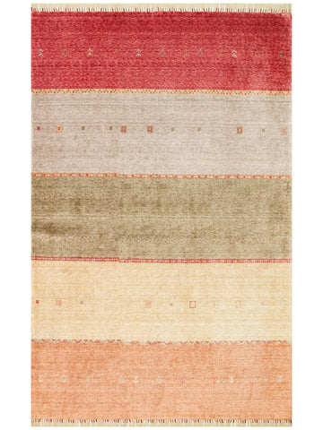 Oushak Carnaval 100% Natural Easy to Clean Handcrafted TENCEL™ Modern Uşak Carpet 11 RED AUTUMN