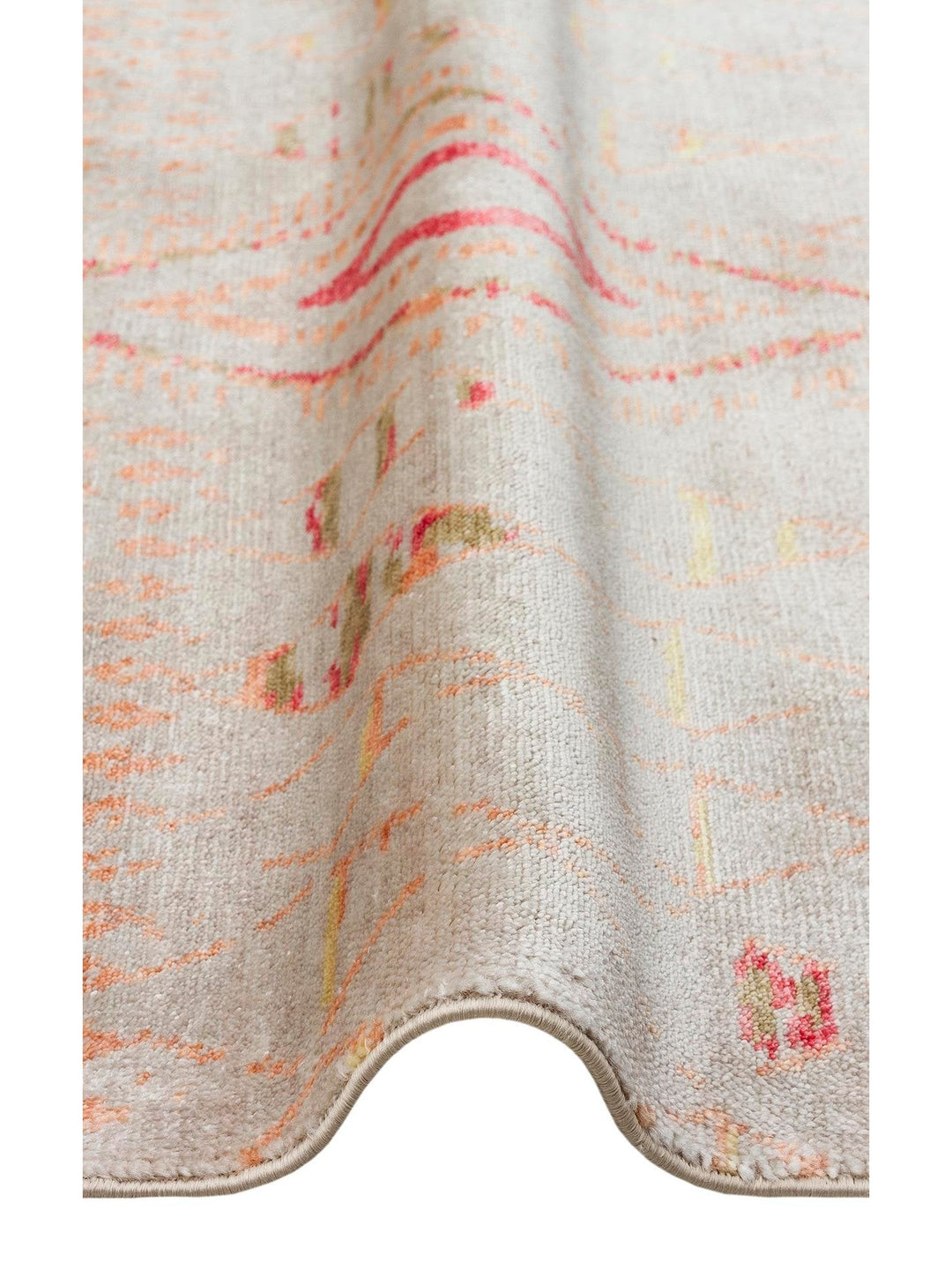 Oushak Carnaval %100 natürlich, leicht zu reinigen, handgefertigt, TENCEL™ moderner Uşak-Teppich 15 BEIGE AUTUMN
