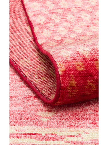 Oushak Carnaval 100 % natürlich Leicht zu reinigen Handgefertigt TENCEL™ Moderner Uşak-Teppich ZR 15 RED AUTUMN