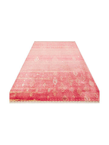Oushak Carnaval 100 % natürlich Leicht zu reinigen Handgefertigt TENCEL™ Moderner Uşak-Teppich ZR 15 RED AUTUMN