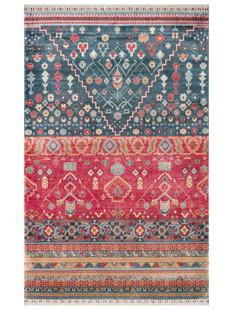 Oushak Carnaval 100% Natural Easy to Clean Handmade TENCEL™ Modern Uşak Rug 17NVYML