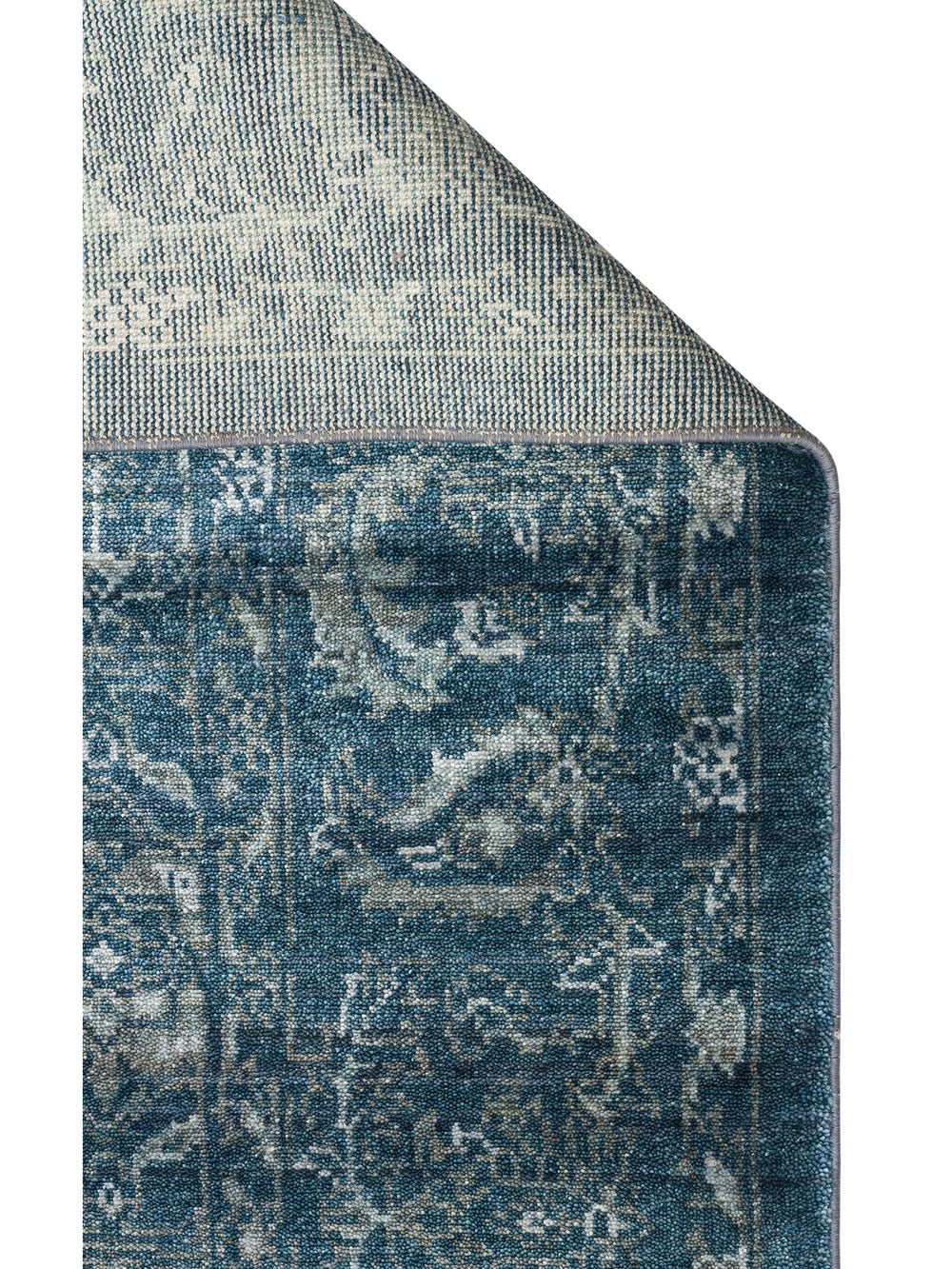 Çırağan %100 Naturel Özel Işıltılı El Emeği ile Özel Tezgahlarda Üretilen Tensel Uşak Halısı 02 NAVY - Carpetdocia