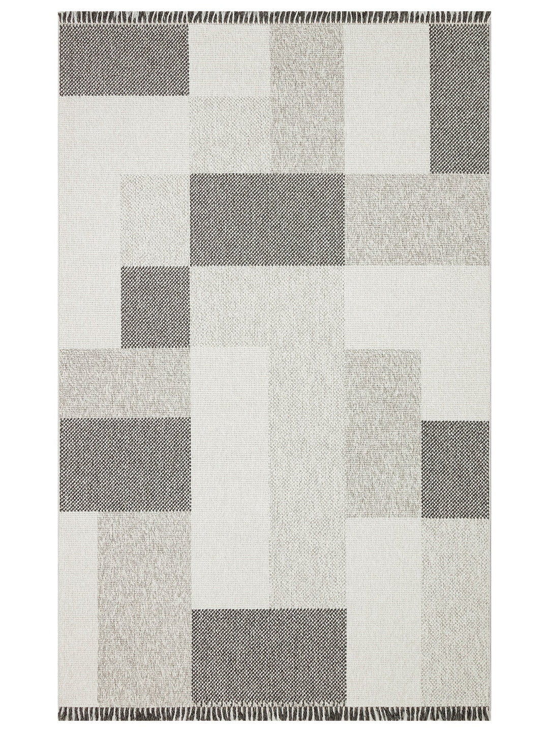 İskandinav Serisi Hasır Dokuma Oturma Odası Koridor Antre Mutfak Modern Halı 07 GREY - Carpetdocia