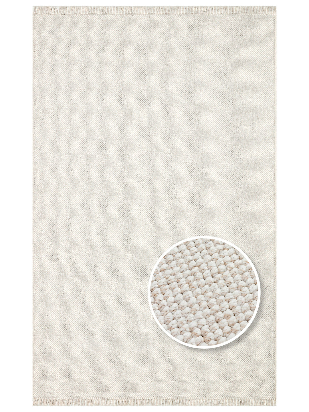 İskandinav Serisi Hasır Dokuma Oturma Odası Koridor Antre Mutfak Modern Halı PLAIN BEIGE - Carpetdocia