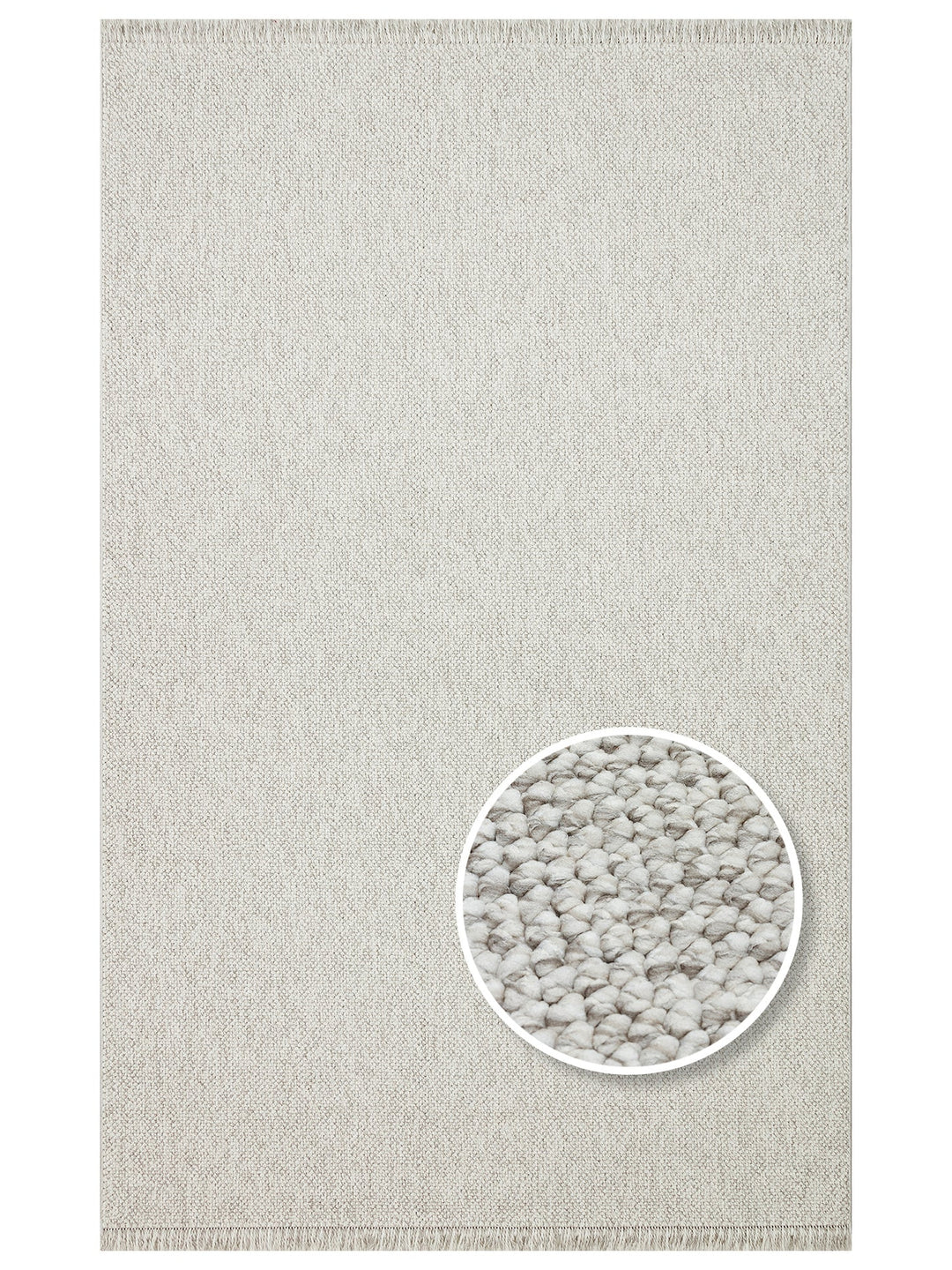 İskandinav Serisi Hasır Dokuma Oturma Odası Koridor Antre Mutfak Modern Halı PLAIN GREY - Carpetdocia