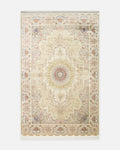 Tapis de salon spécial scintillant à motif classique tissé serré de haute qualité série Topkapı 06 CREAM