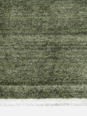 Victoria %100 TENCEL™ Lyocell El Emeği ile Üretilen Halı FOREST MOSS saçak detayı