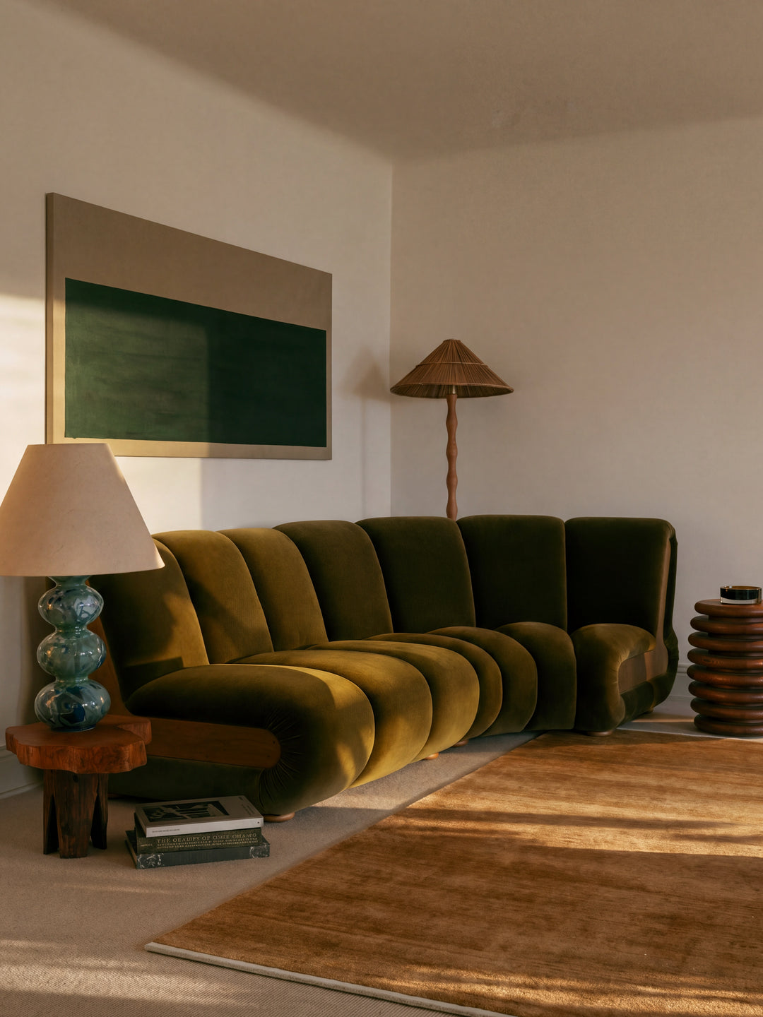 Victoria %100 TENCEL™ Lyocell El Emeği ile Üretilen Halı WARM TERRA oda görünümü