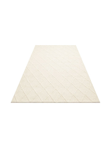 Woolstar %100 Naturel Kazak Desenli Salon Oturma Odası Koridor Antre El Dokuma Örgü Halı DIAMONDCREM - Carpetdocia